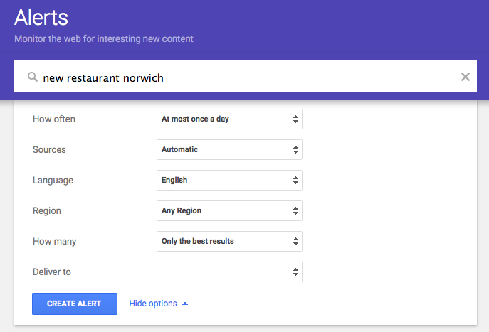 How to set up a Google Alert | Digital Unite